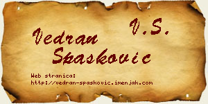 Vedran Spasković vizit kartica